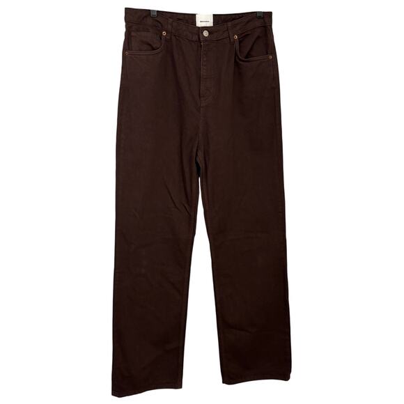 Reformation Sz 30 Wilder Wide Leg Flare Mocha Brown Jeans - Picture 2 of 11